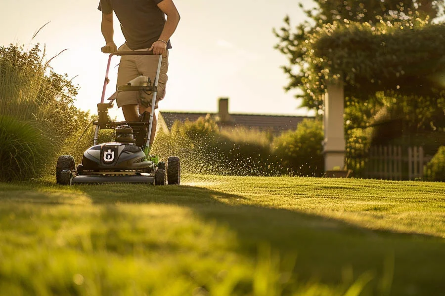 best cordless lawn mower with battery and charger