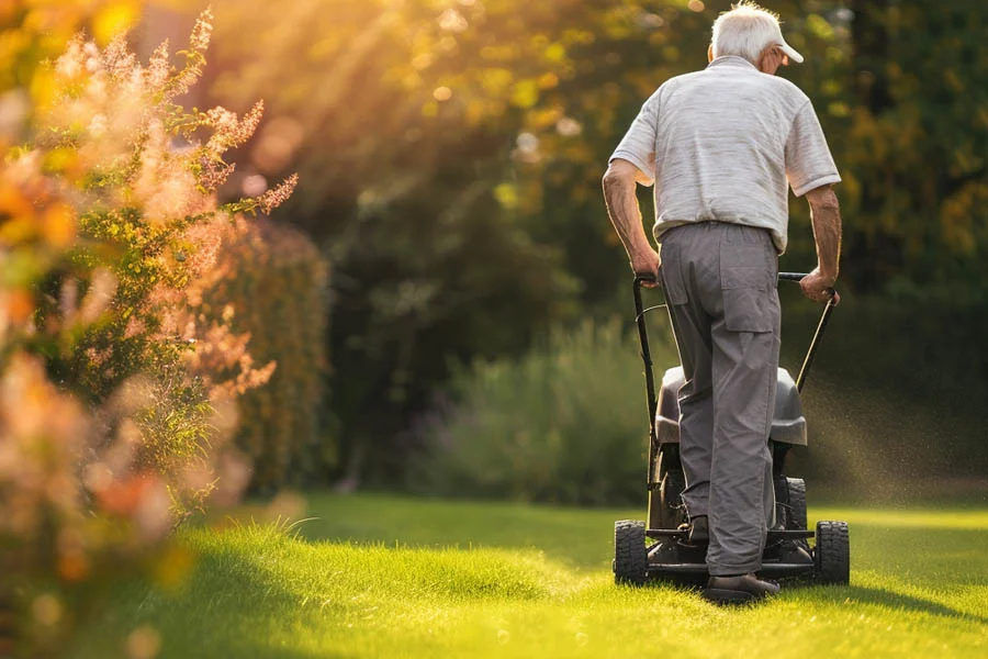 self powered lawn mowers