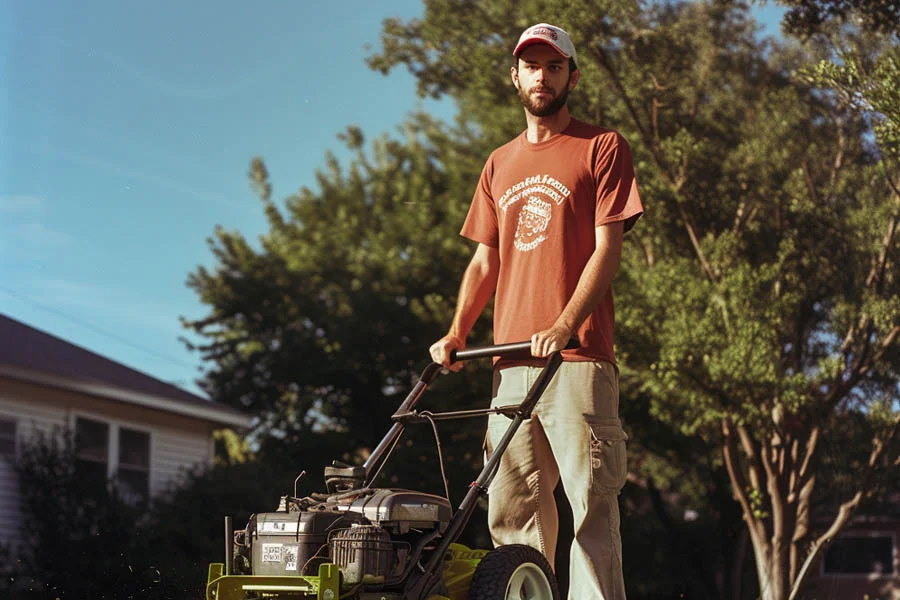 small electric push mower