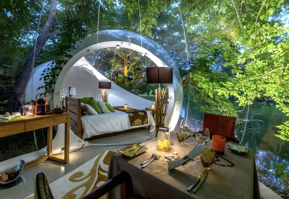 outdoor garden bubble tent